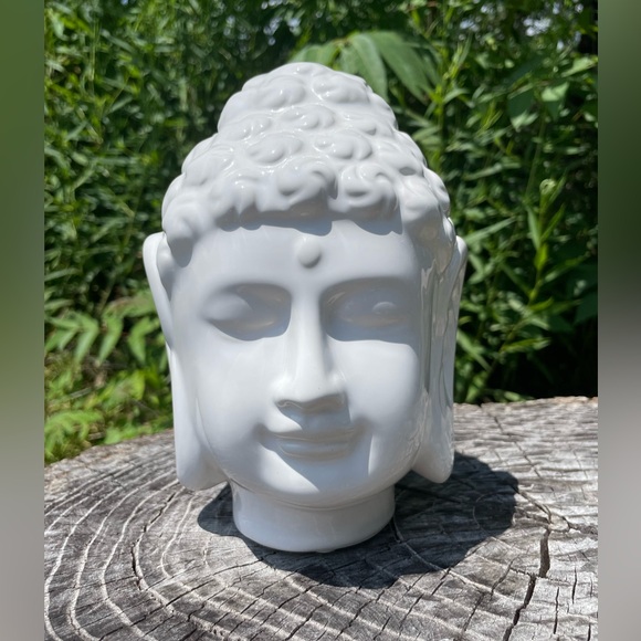 Other - White Buddha Head Sculpture